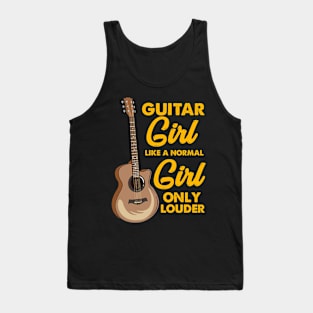 Guitar Girl Like A Normal Girl Only Louder Tank Top